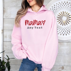 Personalised text embroidered hoodie, Your text hoodie, Custom embroidered hoodie, Gift for family hoodie, Unisex retro hoodie