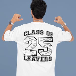 Personalized School Leavers 2025 T-Shirt: Custom Cotton Farewell Tee