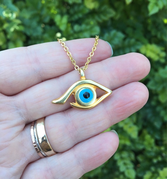 Evil Eye Necklace in Gold