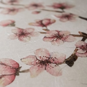 Signature Ketubah on Japanese Washi Paper - Cherry Blossoms