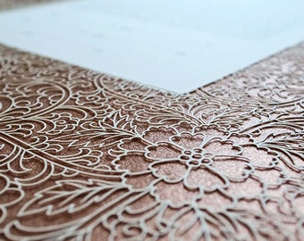 Ketubah Papercut - Trellis (Metallic Border Design)