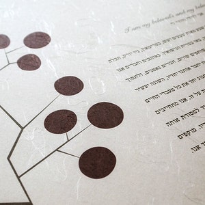 Ketubah Japanese Washi Paper Circle Tree image 1