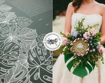 Signature Ketubah - Tropical Flora