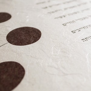 Ketubah Japanese Washi Paper Circle Tree image 5