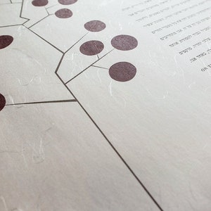 Ketubah Japanese Washi Paper Circle Tree image 3