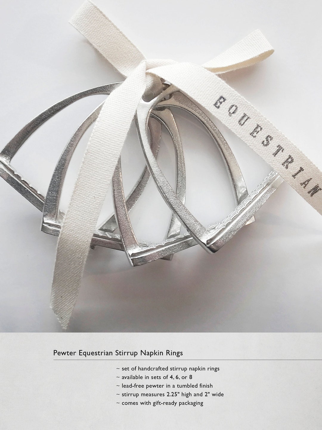 Pewter Equestrian Stirrup Napkin Rings. Equestrian Tablescapes and ...