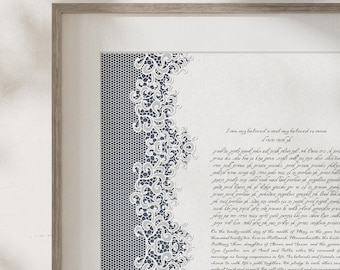 Papercut Ketubah - Lace Fringe