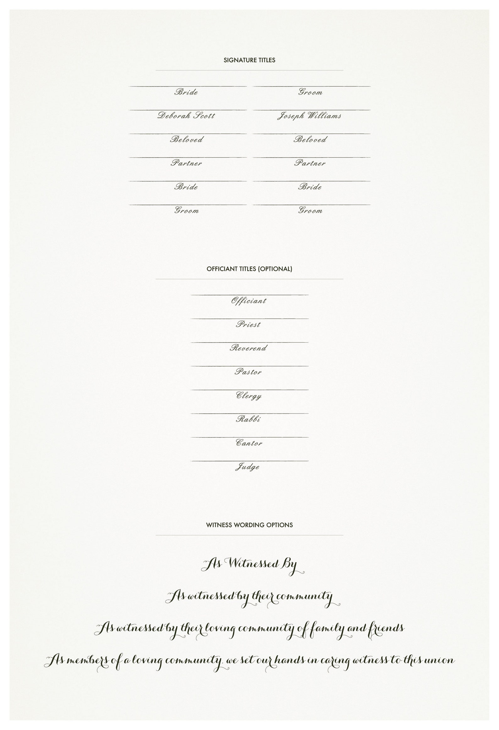 Quaker Marriage Certificate and Wedding Certificate Wild Flowers - Etsy