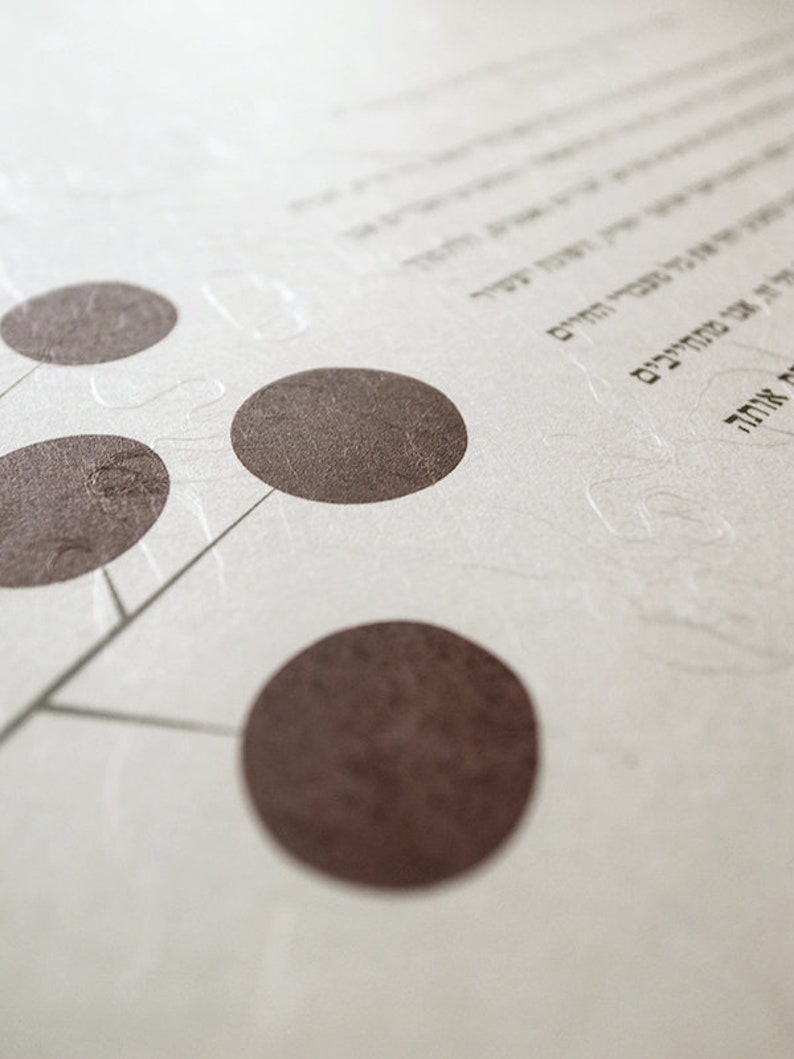 Ketubah Japanese Washi Paper Circle Tree image 4