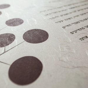 Ketubah Japanese Washi Paper Circle Tree image 7