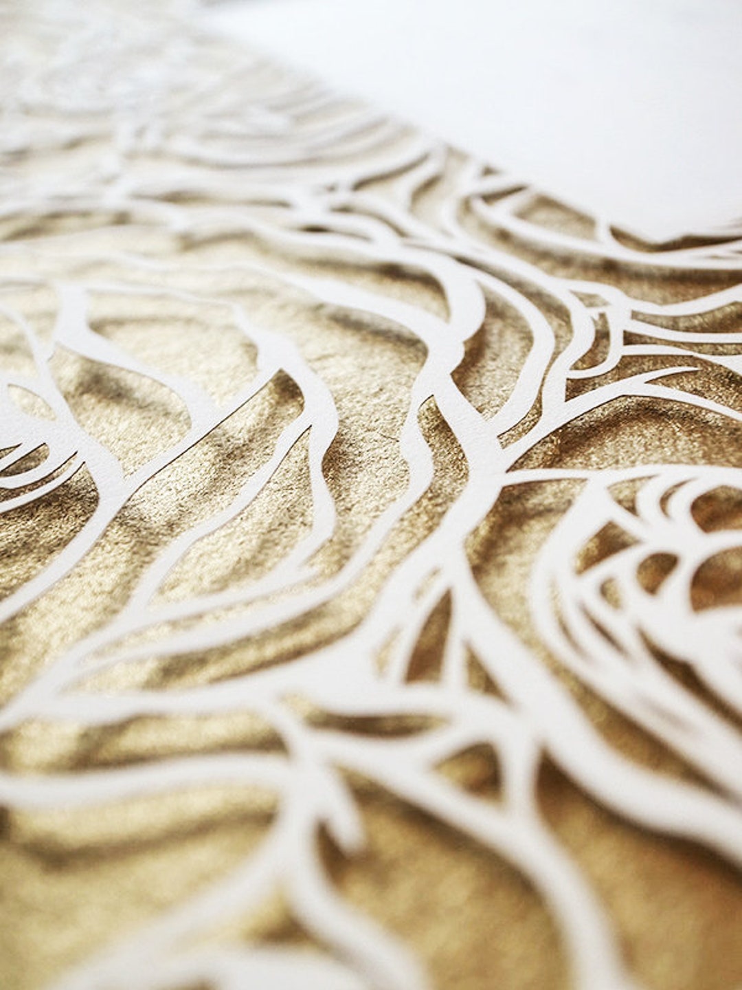Papercut Ketubah Metallic Border - Roses Frame (metallic Gold) - Etsy