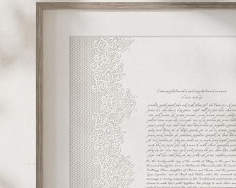 Papercut Ketubah - Lace Fringe