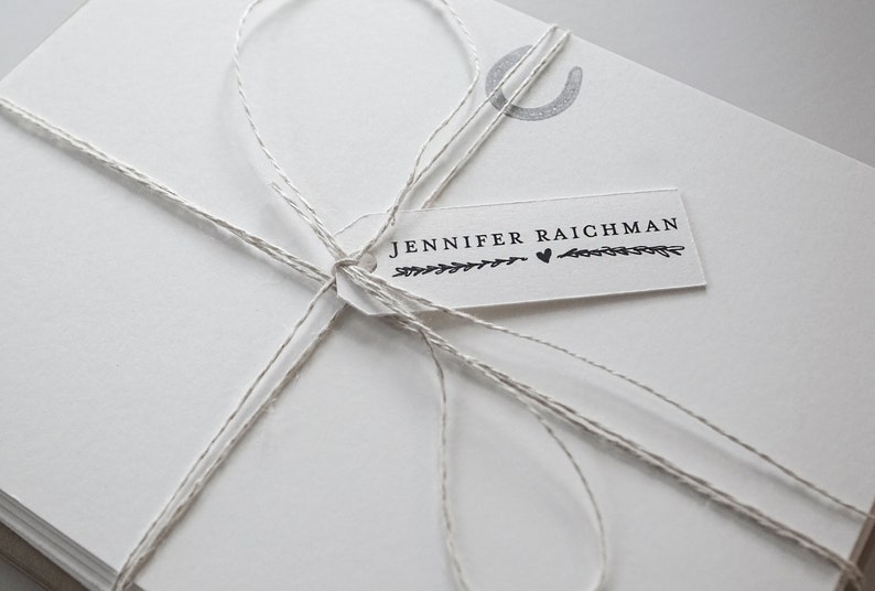 Equestrian Stationery Set with Envelopes. Thoroughbred. Snaffle Bit. Horseshoe. Julep Cup. image 8