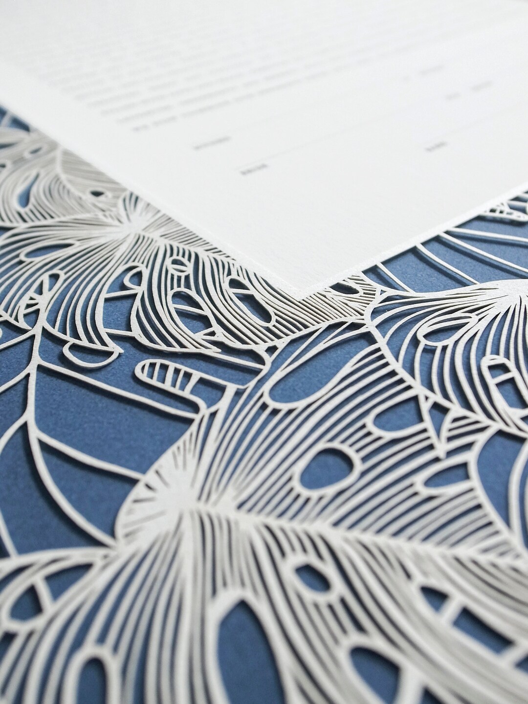 Papercut Ketubah Printed Border - Tropical Frame - Etsy