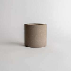 Modern Cylinder Concrete Planter - Minimalist Handmade Concrete Pot - Scandinavian Indoor & Outdoor Decor - Japandi Pot - Design 1