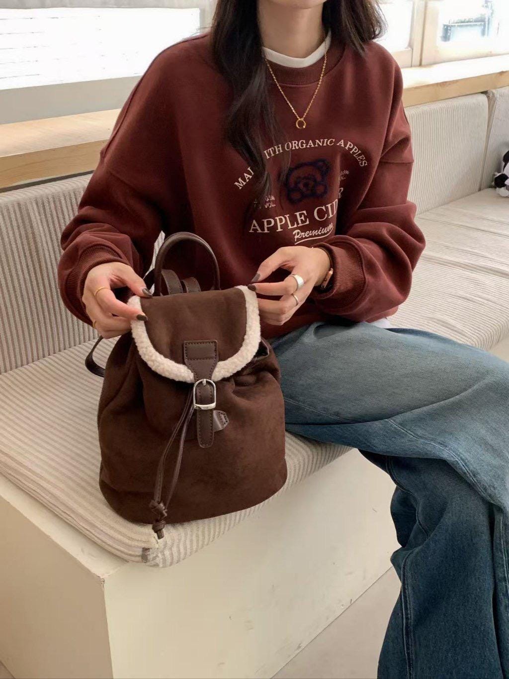 Shearling Backpack - Etsy display picture 3