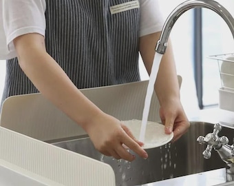Silicone Sink Splash Guard, Kitchen Sink Water Barrier, No Splash Dishwashing Shield, Countertop Water Blocker, 3 Sizes