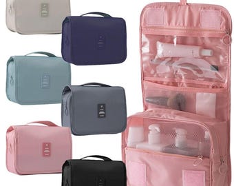 Reisekulturtasche mit Haken, hängender Makeup-Organizer, wasserdichte Kosmetiktasche, faltbarer Badezimmer-Organizer für den Urlaub