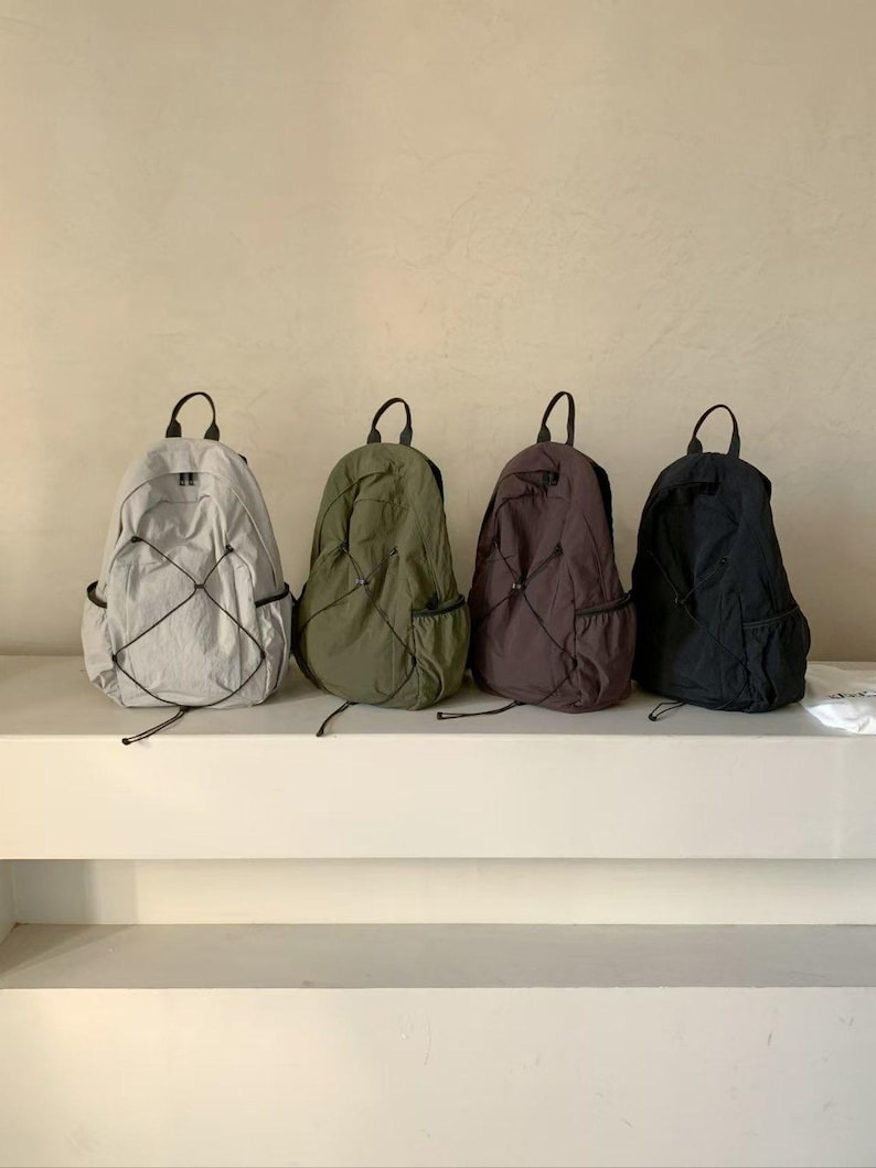 Think Diffrent Backpack Lightweight Nylon Backpack, Crinkle Travel Daypack, Casual School Book ...