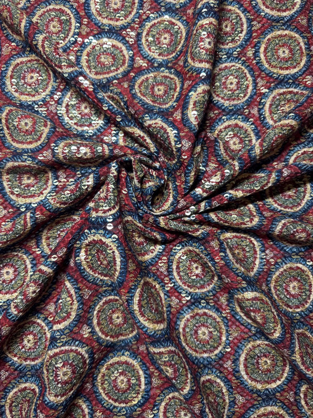 Chefon Pattern Pakistani Chiffon Fabric – Ethnic Print With Sequin Embroidery - Etsy