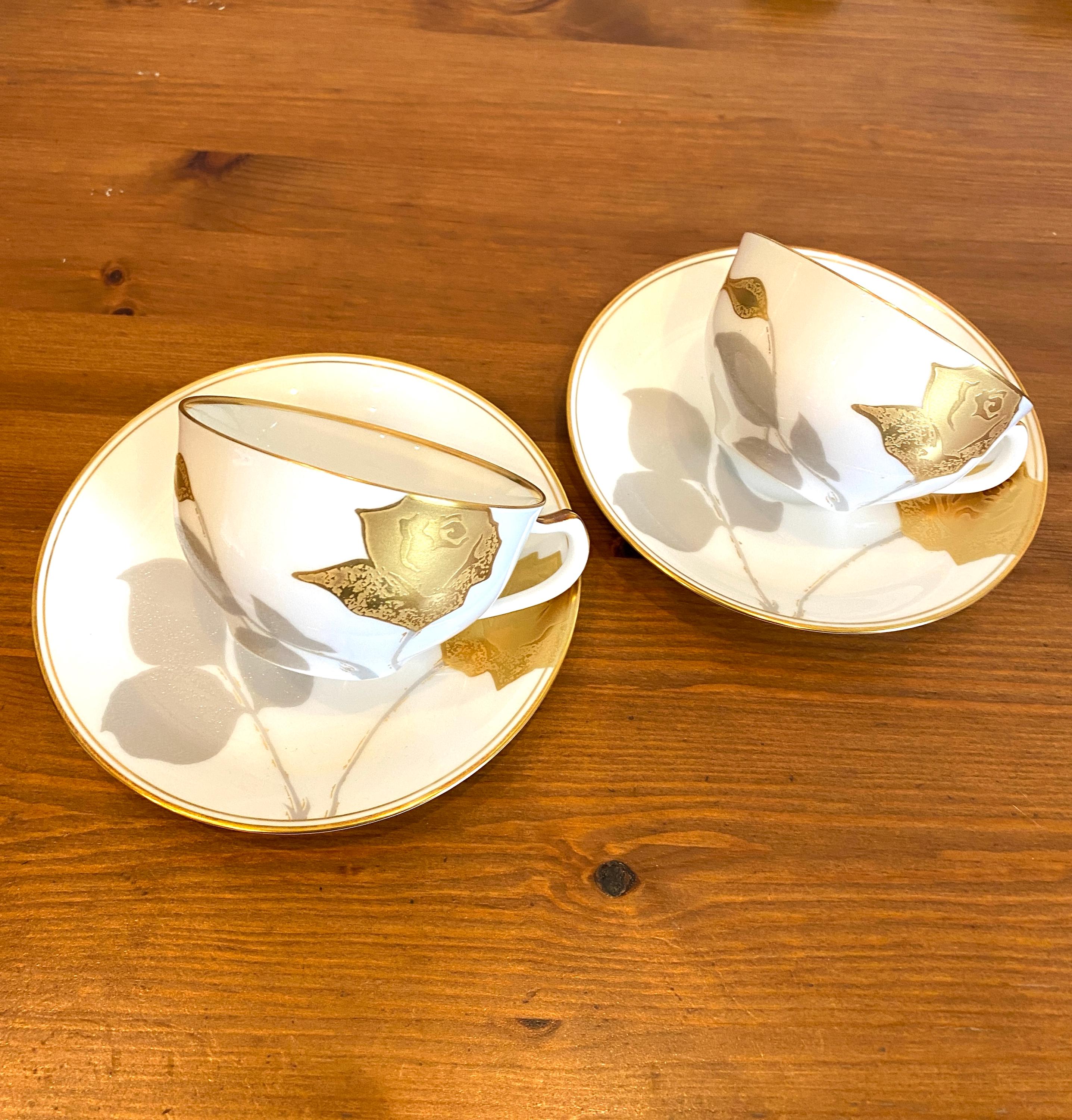ONEQ オネキュー (China town cabaret) Okura Art China Kinshoku Gold Eclipse Rose Collection Coffee/tea