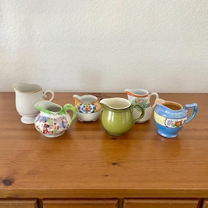 Vintage Lot of 6 Different Creamers
