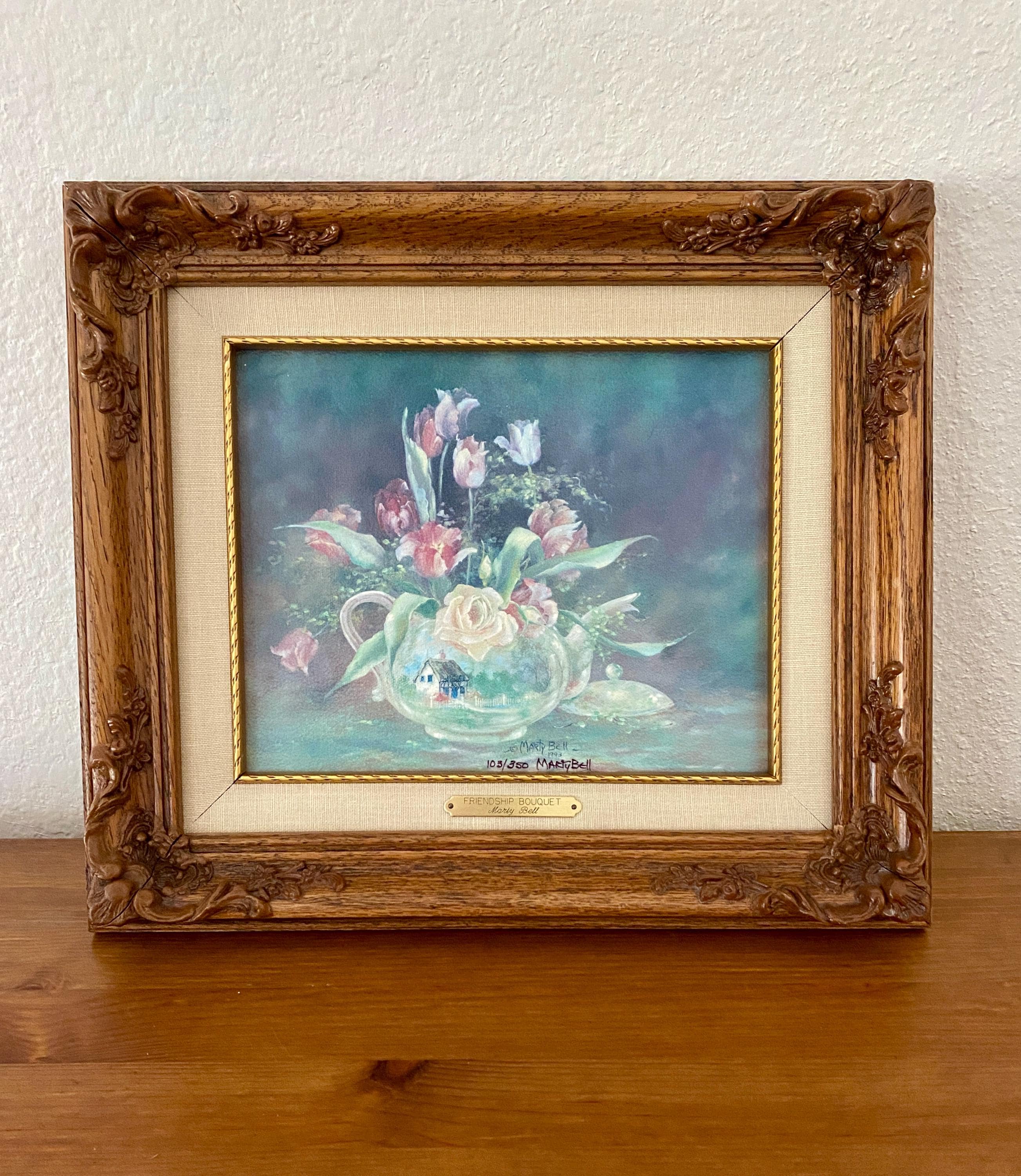 Marty Bell『Rose Bower Cottage』限定品・証明書付き Marty Bell Painting Cottage - Etsy