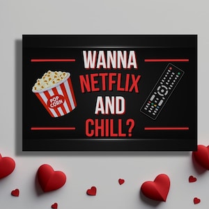 Cartão de convite Netflix & Chill – Um cartão de encontro com duplo sentido