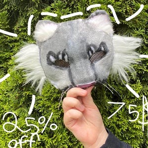 Cosplay mask, therian, mask, cheap, funny, cool mask made with love, arctic cat!