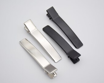 20 metal alligator clips,alligator barrettes,hair clips,prong alligator clips with teeth,blank hair clips,hair accessories 60mmx10mm