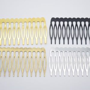 10 metal hair comb,blank barrette,wedding bridal hair comb,teeth hair pins hair clip hair fork hair picks,hair accessories,64x38mm(12 teeth)