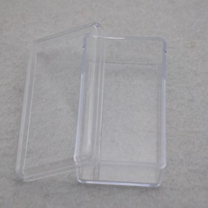 4PCS 75mmx40mmx25mm(height) Rectangle Clear Plastic Boxes,Box With Lid,Organizer Storage Clear Display Case,Transparent Container Box AB106