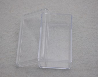 4PCS 75mmx40mmx25mm(height) Rectangle Clear Plastic Boxes,Box With Lid,Organizer Storage Clear Display Case,Transparent Container Box AB106