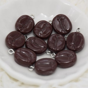 20 Resin/Plastic Coffee Bean Cabochons,Christmas Tree Ornament,Kawaii Decoden Cute Charms Pendants,20mmx13mm