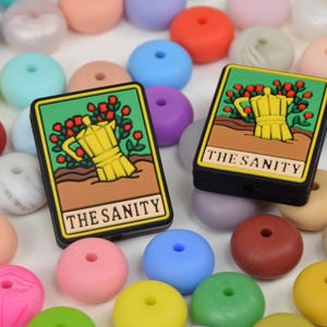 Cuentas de silicona focales "Flor de la Sanidad", cuentas de tarot para bolígrafo, cuentas sueltas, cuentas de regalo, accesorios de joyería, pulseras y cordones.
