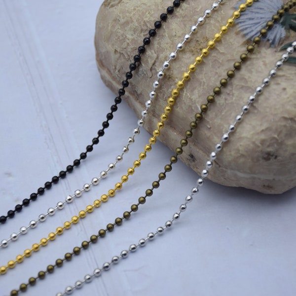 5 Meters 2.4mm metal ball chain,bead chain,delicate chain,metal chain,jewelry chain,necklace chain,bracelet chain