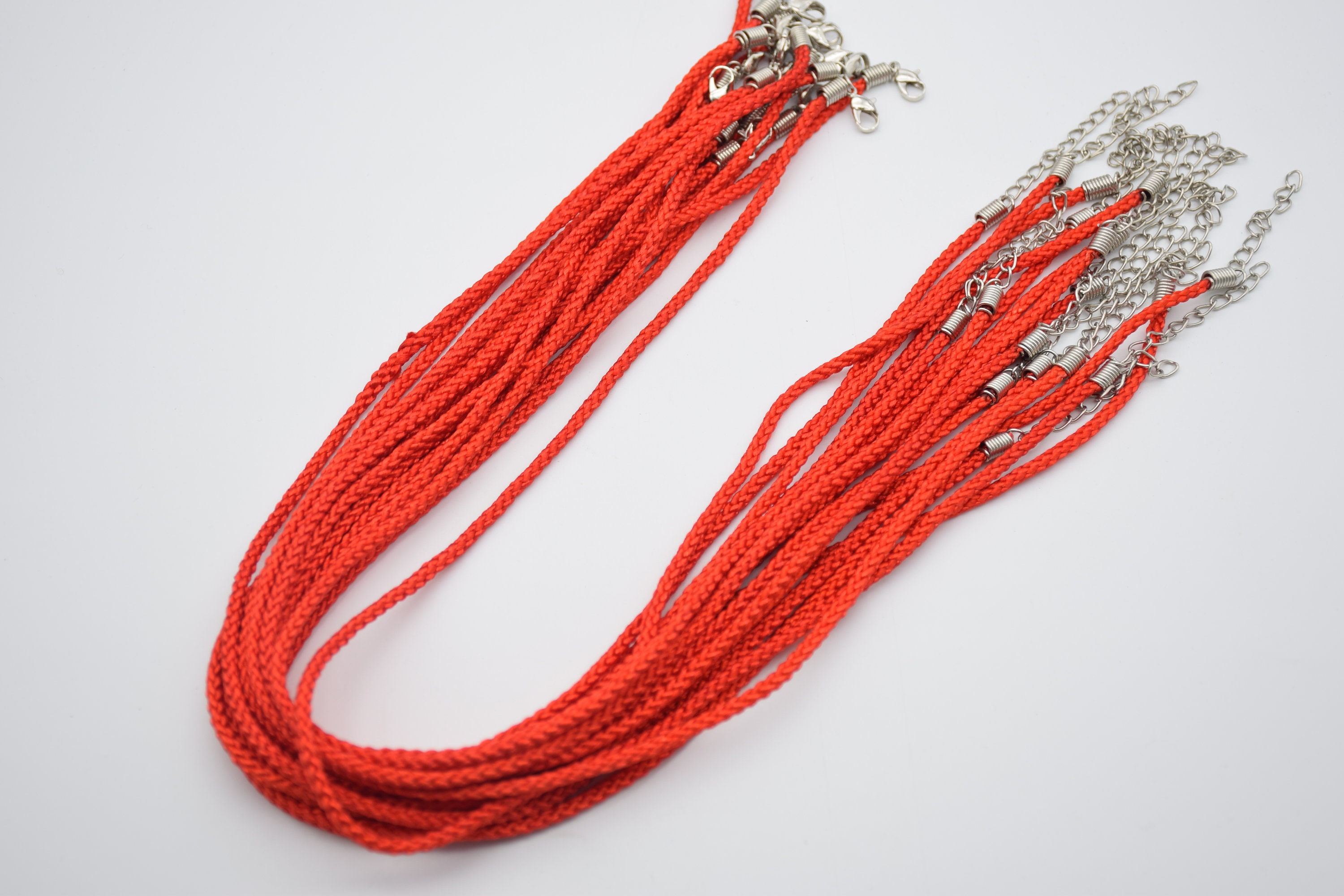 10 twisted silk cord necklace 2.5mm round 17 inch braided silk | Etsy