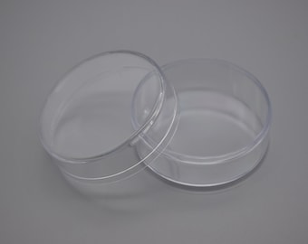 10PCS 45mmx25mm(height) Round Clear Plastic Boxes,Box With Lid,Organizer Storage Box,Clear Display Cases,Transparent Container Box AB76