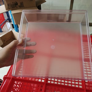 BIG BOX 250mmx250mmx86mm Square Clear Plastic Boxes,Boxes With Lid,Organizer Storage Box,Clear Display Cases,Transparent Container Boxes