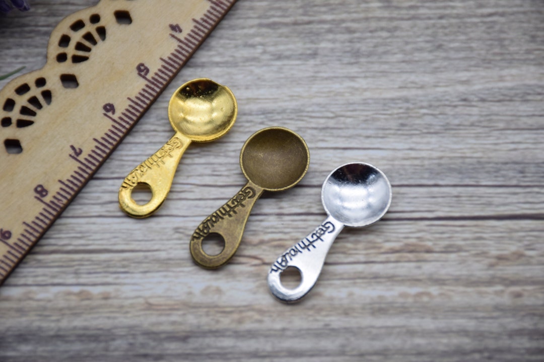 10 Pewter Spoon Charm,tableware Charm,food Charms,cooking Charm,chef ...