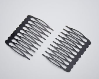 10 metal hair comb,blank barrette,wedding bridal hair comb,teeth hair pins hair clip hair fork hair picks,hair accessories,53x38mm(10 teeth)