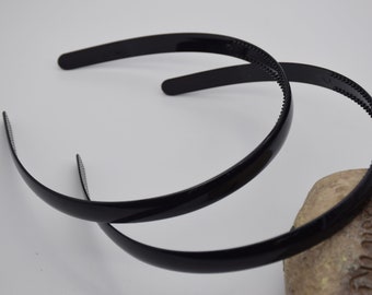 20 black plastic headband,12mm blank headband,plastic hair bands,DIY head craft,headband with teeth,hair accessories
