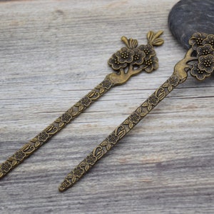 2Pieces Metal Hair Sticks,Flower Hair Sticks,Flower Hair Pins,Tree Hair Stick,Metal Hair Pins,Metal Hair Picks ,Metal Hair Clips antique bronze