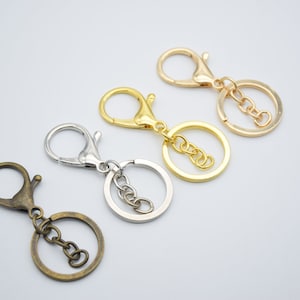 5 keychain with lobster clasp,key ring with clasp,keychain hook,split ring,key holder,clasp clip,key ring clasp,charms keychain