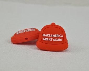 Make America Great Again Maga Hat Cap Focal Silicone Beads,DIY Pen Loose Bead,Gifts Charms Beads,Jewelry Accessories,Craft Supplies,Lanyard