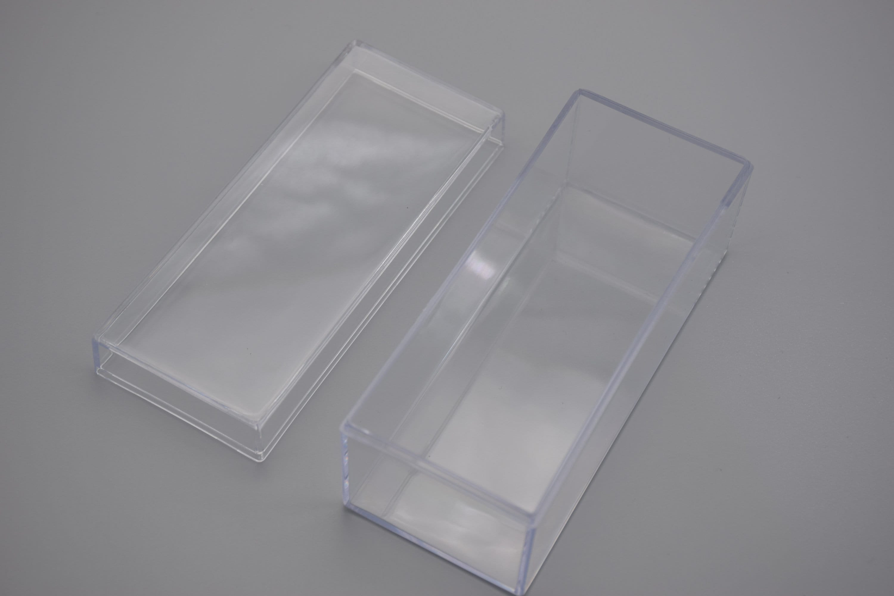 Transparent Container Box Bottom 2PCS 120mmx50mmx50mm(height) Rectangle Clear Plastic Boxes,box With Lid ...