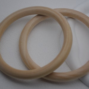 12CM Round Wood Rings,Natural Wooden Bangles,Unfinished Wood Circles,Wooden Bracelets,Macrame Ring,Raw Wooden Crafts,Jewelry Supplies
