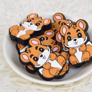 Squirrel Animal Focal Silicone Beads,DIY Pen Loose Beads,Gifts Charms Beads,Jewelry Accessories,Craft Supplies,Lanyard,Keychain,Bag Beads