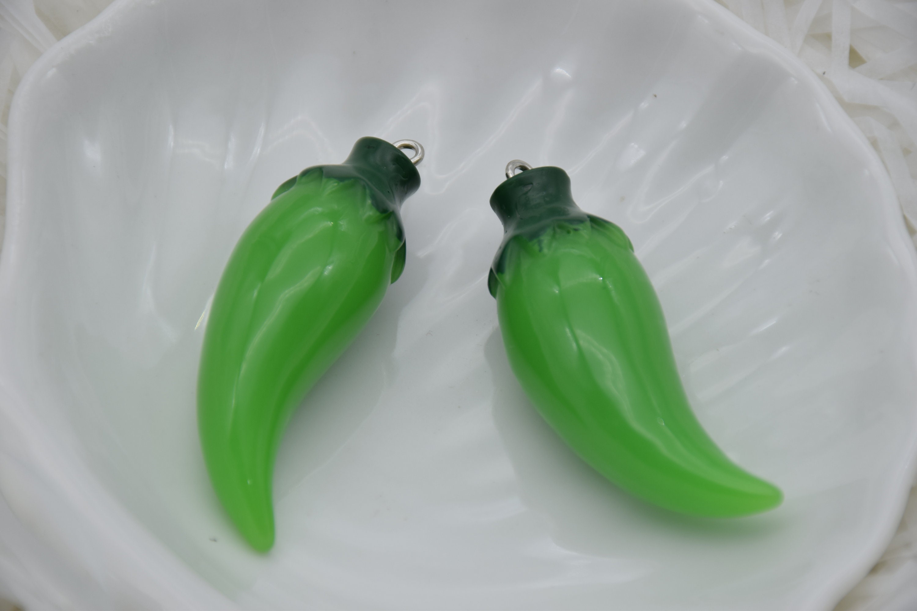 8 Resin/plastic Hot Pepper Chili Cabochonschristmas Tree Etsy UK