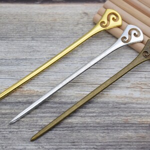 2Pieces Metal Hair Sticks,Simple Hair Sticks,Simple Hair Pins,Patten Hair Stick,Metal Hair Pins,Metal Hair Picks,Metal Hair Clips